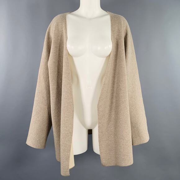 CO SS20 Size S Beige Taupe Wool Blend Raglan Cardigan - Picture 1 of 6